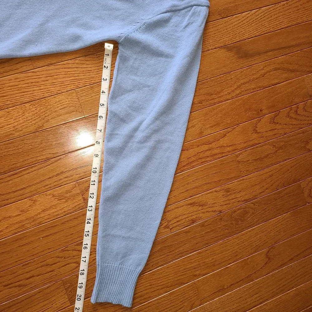Mens L Vintage Trend Fashion Ban-Lon Polo Shirt Baby Blue 70's Slim Fit